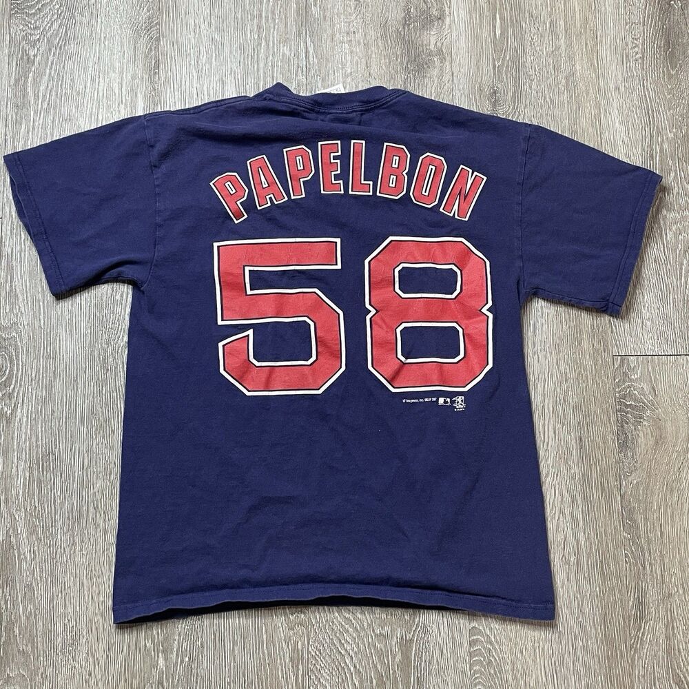 Boston Red Sox Jonathan Papelbon #58 T-Shirt (Navy, Size M)